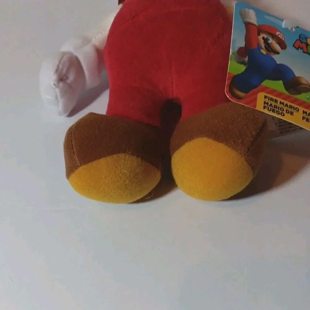 Super Mario Fire Mario 9 Inch Plush Nintendo With Little Fire Mario